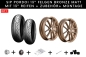 Preview: SIP PORDOI 13 Zoll Felgen KIT bronze matt mit 13" Michelin Power Pure SC Reifen